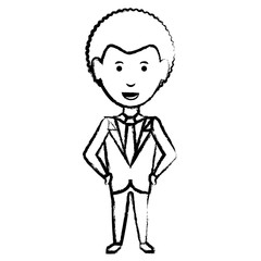 cartoon businessman icon