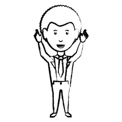 cartoon businessman icon