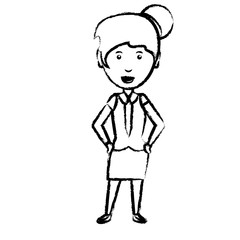 cartoon businesswoman icon