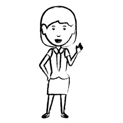cartoon businesswoman icon