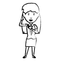 cartoon businesswoman icon