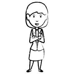 cartoon businesswoman icon