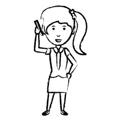 cartoon businesswoman icon