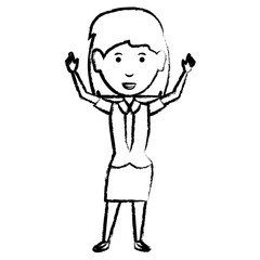 cartoon businesswoman icon