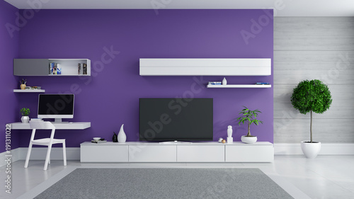 Tv Cabinet Interior Modern Room Design Ultraviolet Home