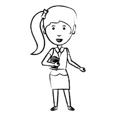 cartoon businesswoman icon