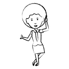 cartoon businesswoman icon