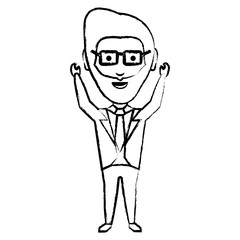 Cartoon businessman icon