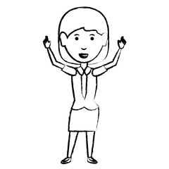 cartoon businesswoman icon