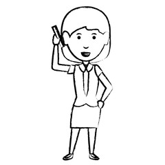 cartoon businesswoman icon