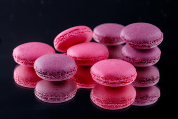 Delicate macaroons close-up.