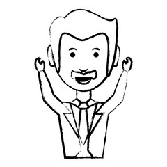 cartoon businessman icon