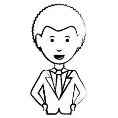 cartoon businessman icon