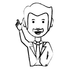 cartoon businessman icon