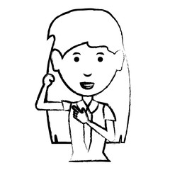 cartoon businesswoman icon