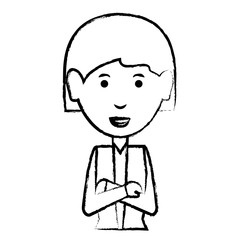 cartoon businesswoman icon