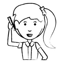 cartoon businesswoman icon
