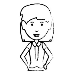 cartoon businesswoman icon