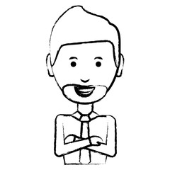 cartoon businessman icon