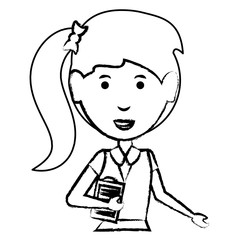 cartoon businesswoman icon