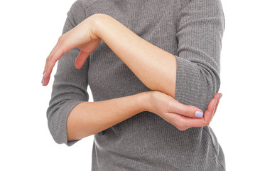 Pain in the elbow.