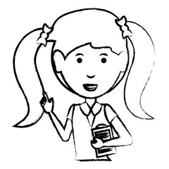 cartoon businesswoman icon