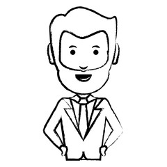 cartoon businessman icon