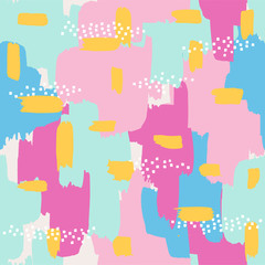seamless background with abstract brush strokes ornament