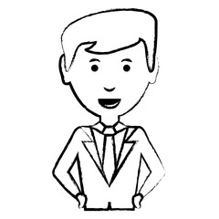 cartoon businessman icon
