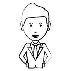 cartoon businessman icon