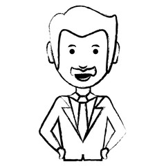 cartoon businessman icon
