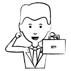 Cartoon businessman icon