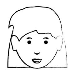 Obraz na płótnie Canvas cartoon woman face icon