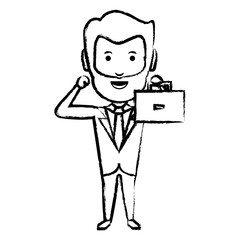 Cartoon businessman icon