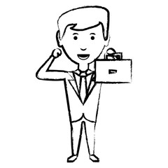 Cartoon businessman icon