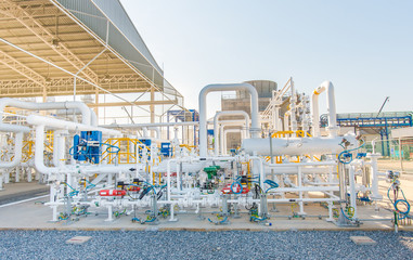 Industrial zone,Gas metering station and pipeline at power plant