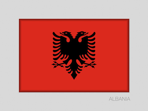 Flag of Albania. National Ensign Aspect Ratio 2 to 3