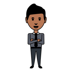 cartoon businessman icon