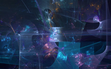 A abstract fractal background created using the recursive fractal flame algorithm.