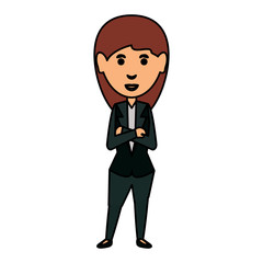 cartoon businesswoman icon