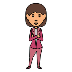cartoon businesswoman icon
