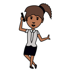 cartoon businesswoman icon