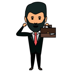 Cartoon businessman icon