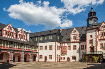 Der Innenhof des Weilburger Schlosses in Hessen