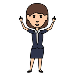 cartoon businesswoman icon