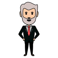cartoon businessman icon
