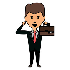Cartoon businessman icon