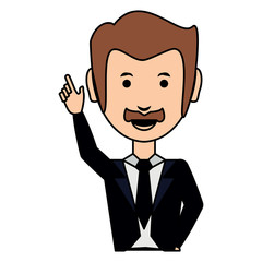 cartoon businessman icon