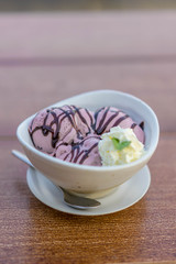 Homemade of ice cream.