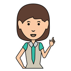cartoon businesswoman icon